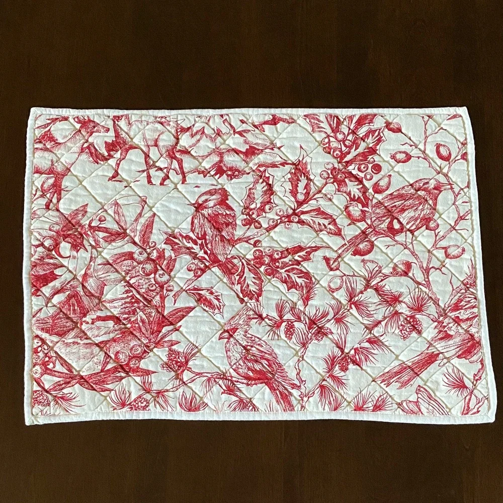 Williams Sonoma Holiday Toile Placemats - Set of 4